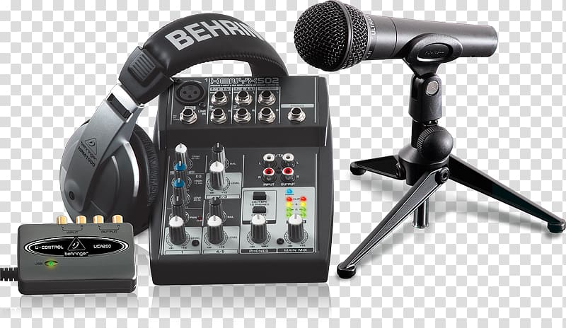 Microphone Behringer Xenyx 302USB Audio BEHRINGER PODCASTSTUDIO USB, Audio And Video Interfaces And Connectors transparent background PNG clipart