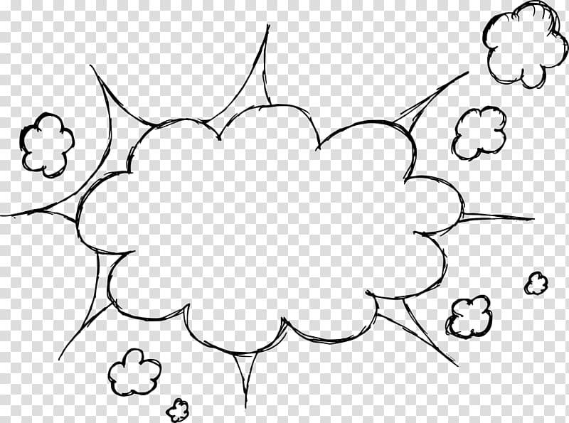 Speech balloon Drawing Comics Comic book, drawn transparent background ...