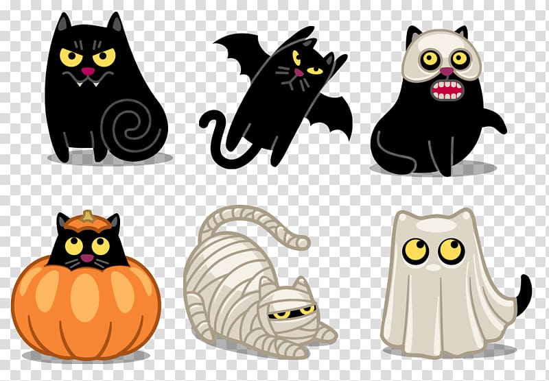 Cat Halloween Icon, Halloween cat transparent background PNG clipart