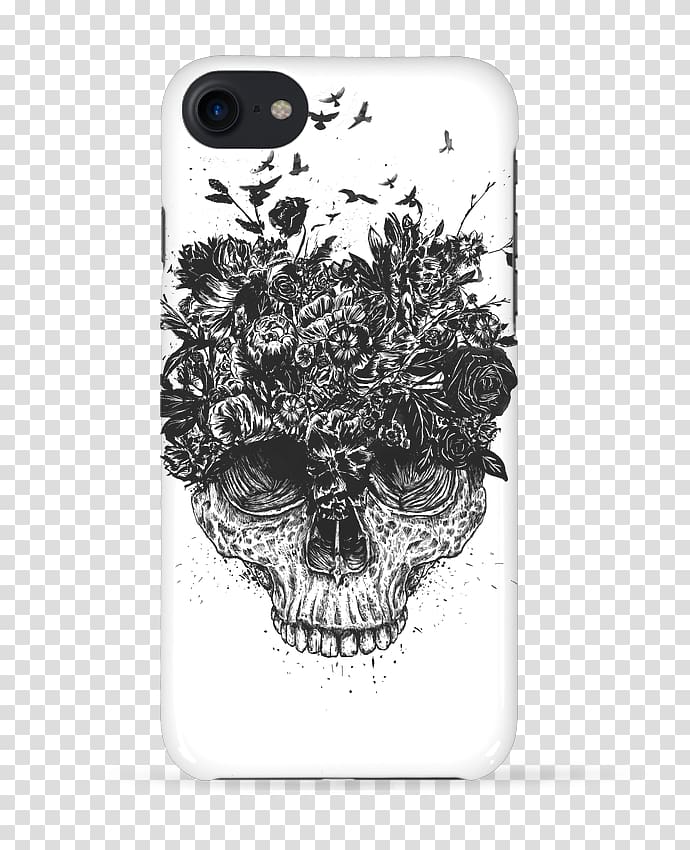 Skull T-shirt Design Samsung Galaxy S8 iPhone X, head phone transparent background PNG clipart