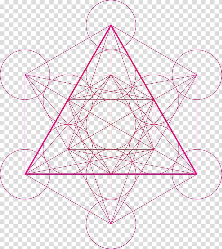 Metatron's Cube Overlapping circles grid, cube transparent background PNG clipart