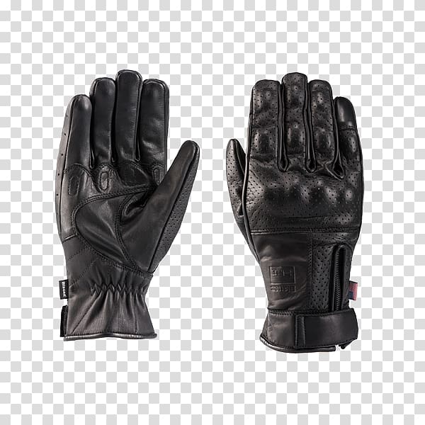 Glove Motorcycle personal protective equipment Café racer Leather, Velcro transparent background PNG clipart