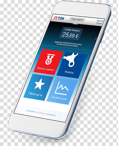 Feature phone Smartphone Telecom Italia Mobile TIM Mobile app, new mobile phone transparent background PNG clipart