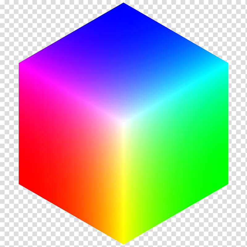 hexagonal assorted-color illustration, RGB color model RGB color space Cube White, colour transparent background PNG clipart