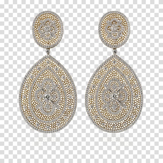 Earring Jewellery Buccellati Diamond Lace, Jewellery transparent background PNG clipart