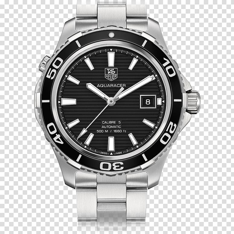 TAG Heuer Aquaracer Calibre 5 Watch Chronograph, watch transparent background PNG clipart