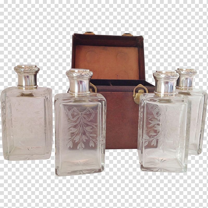 Glass bottle Rectangle Perfume, glass transparent background PNG clipart