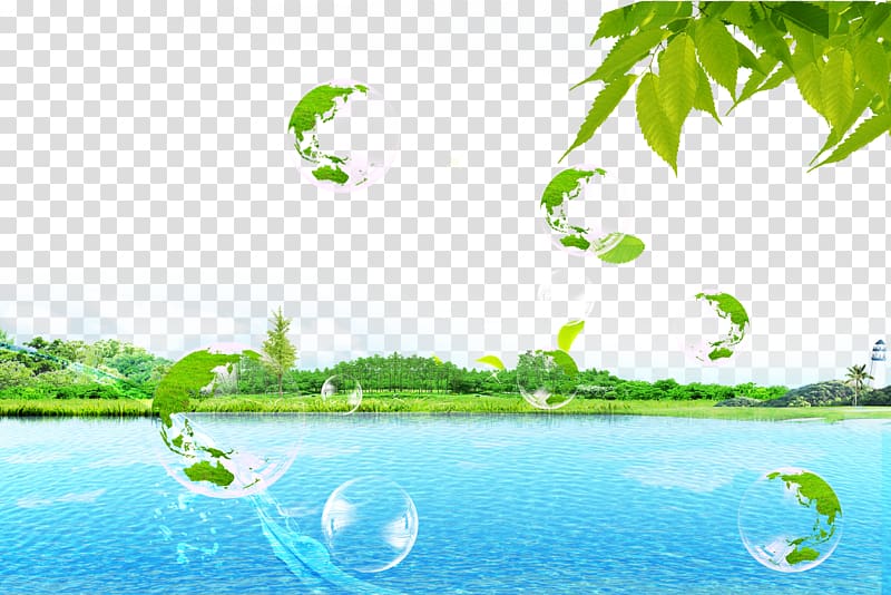 Leaf Natural landscape, Jungle lake landscape transparent background PNG clipart