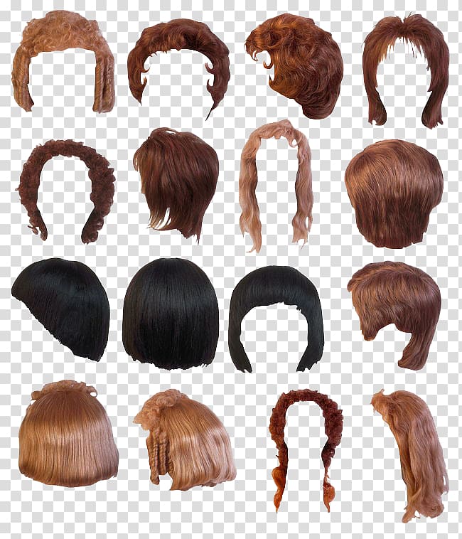 assorted wigs, , Hairstyles transparent background PNG clipart