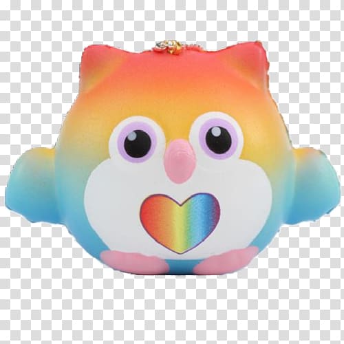 Rainbow Squishies Owl Stuffed Animals & Cuddly Toys Color, rainbow transparent background PNG clipart