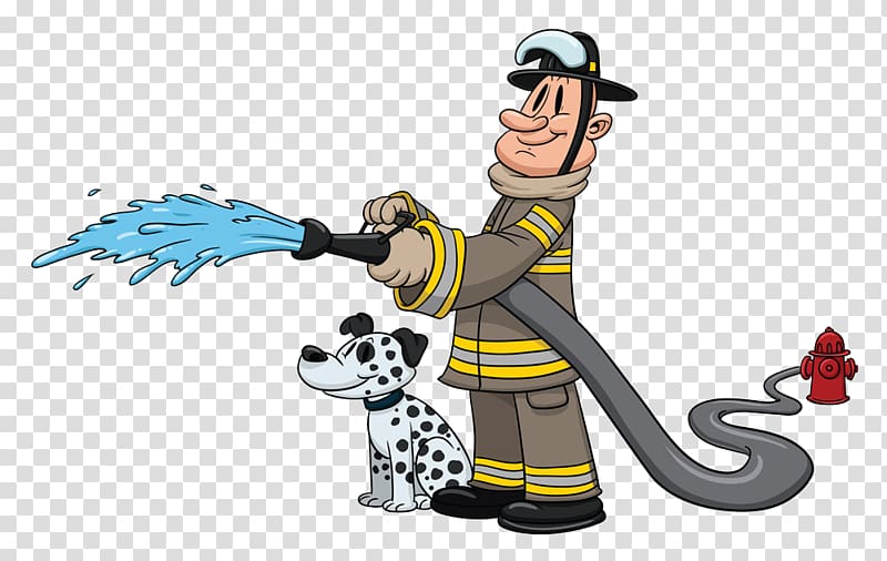 Firefighter Cartoon Fire department Firefighting, Fireman sprinkler transparent background PNG clipart