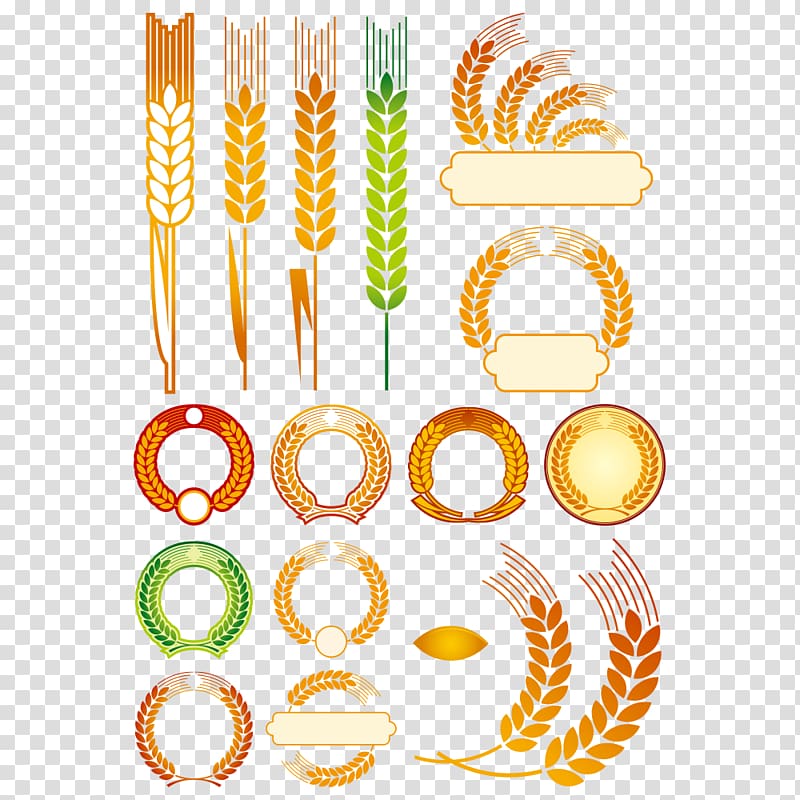 wheat illustration, Common wheat Logo Ear , wheat transparent background PNG clipart
