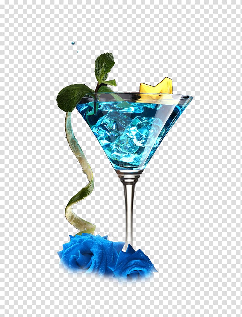 Blue Hawaii Martini Cocktail garnish, cocktail transparent background PNG clipart