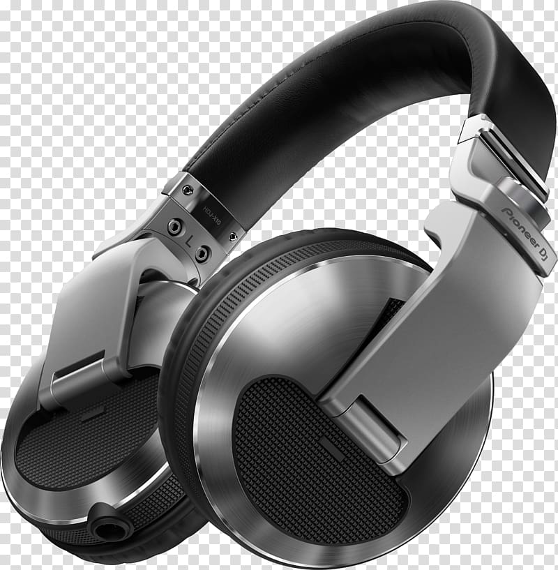 Disc jockey Headphones Pioneer DJ Pioneer Corporation Music, silver edge transparent background PNG clipart