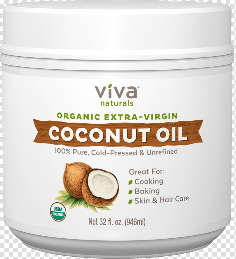 Viva Labs Organic Extra Virgin Coconut Oil Olive oil, coconut transparent background PNG clipart