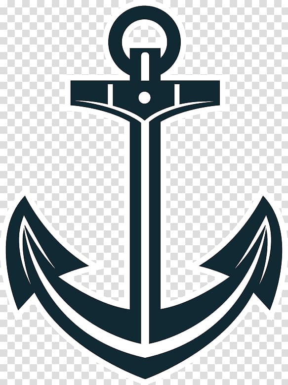 The Tattoo Crew Anchor , Black Flat anchor transparent background PNG clipart