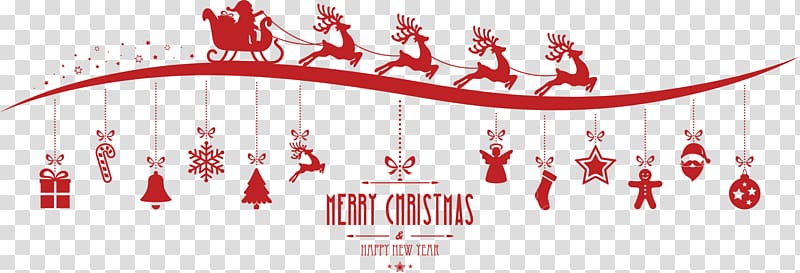 Santa Claus Reindeer Christmas , Christmas sleigh with elk transparent background PNG clipart