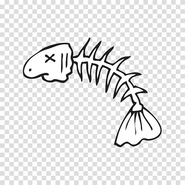 Carnivores Cartoon Product Line art, Fishbone transparent background PNG clipart