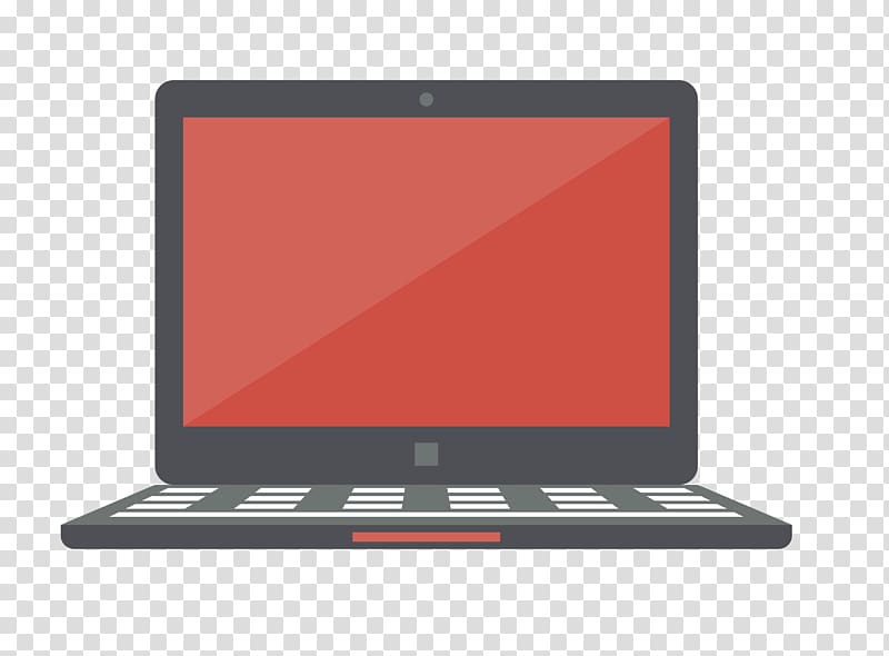 Laptop Netbook Computer keyboard Computer Monitors, Red computer screen transparent background PNG clipart