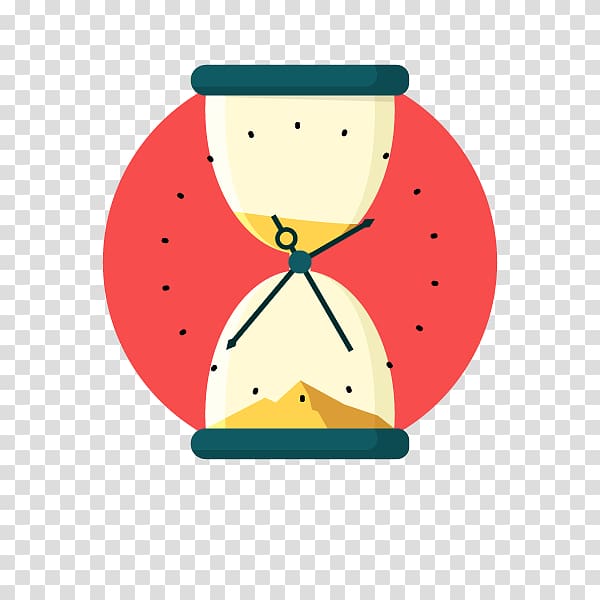 red and beige clock , Hourglass Time Clock , Timing funnel sand transparent background PNG clipart