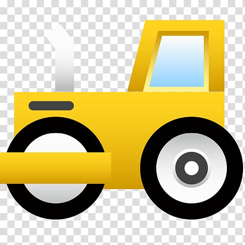Heavy equipment Road roller, Creative rolling car transparent background PNG clipart