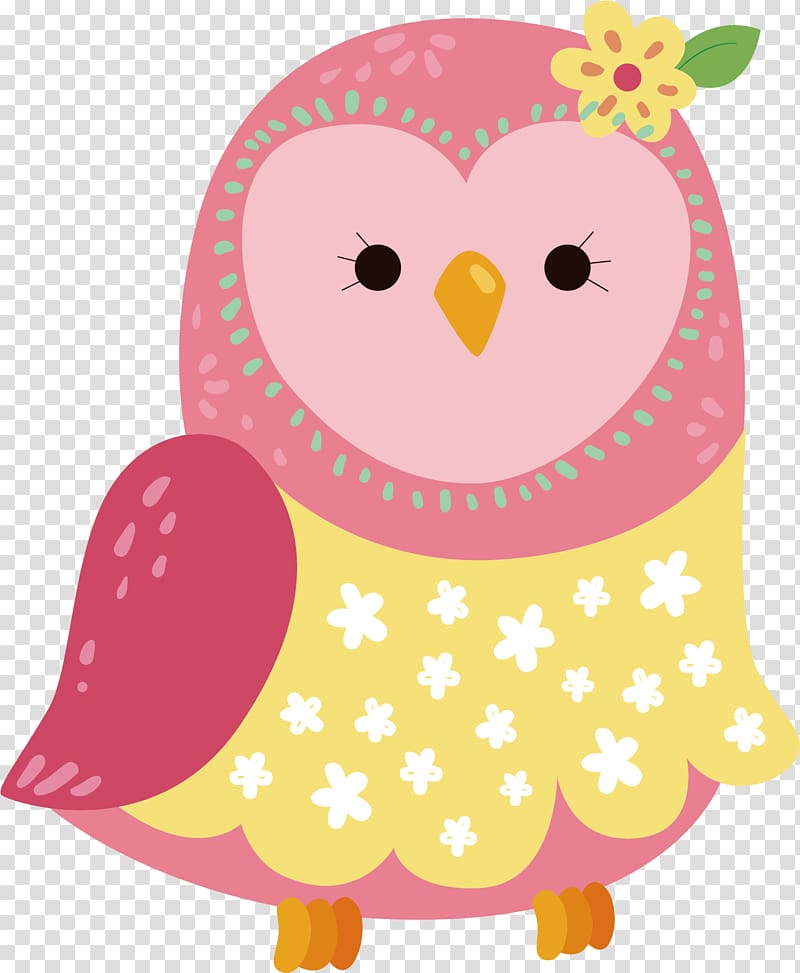 Pink owl transparent background PNG clipart
