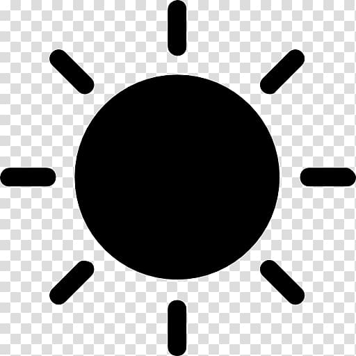 Black Sun Shape Solar symbol Sunlight, shape transparent background PNG clipart