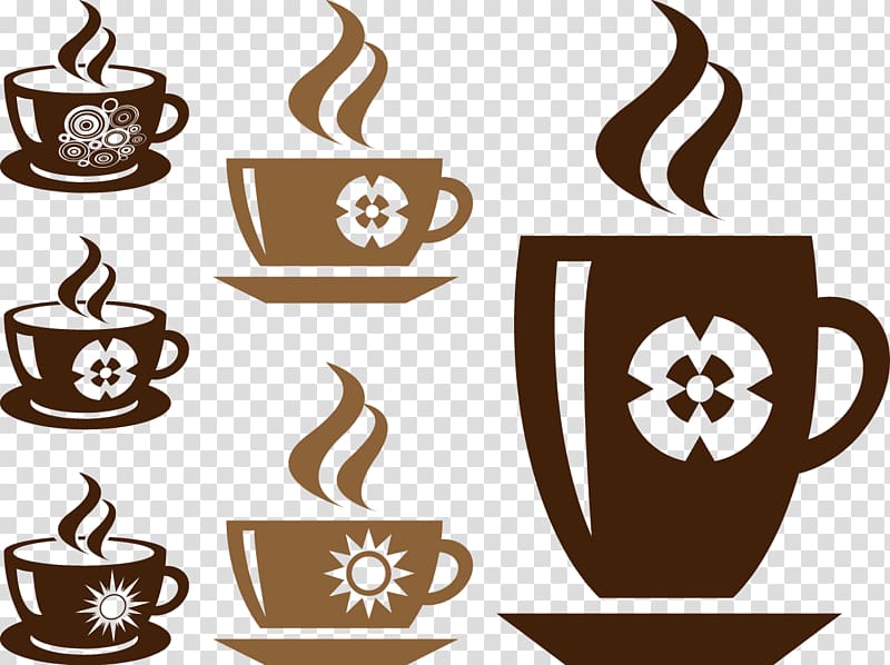 Coffee cup Tea Cafe, Coffee pattern transparent background PNG clipart