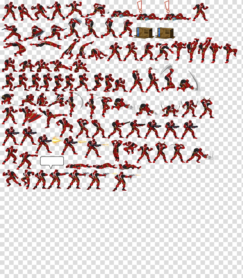 Sprite Deadpool 2D computer graphics Animation, sprite transparent background PNG clipart