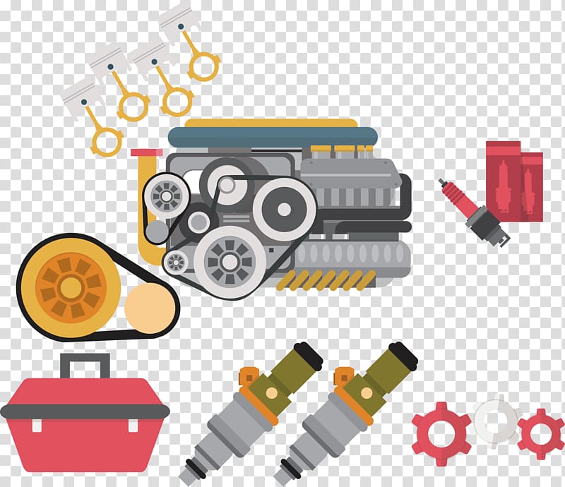 Fuel injection Motor Vehicle Service Icon, Mechanical engine transparent background PNG clipart