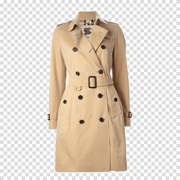 Burberry Trench coat Jacket Double-breasted, Ms. windbreaker jacket transparent background PNG clipart