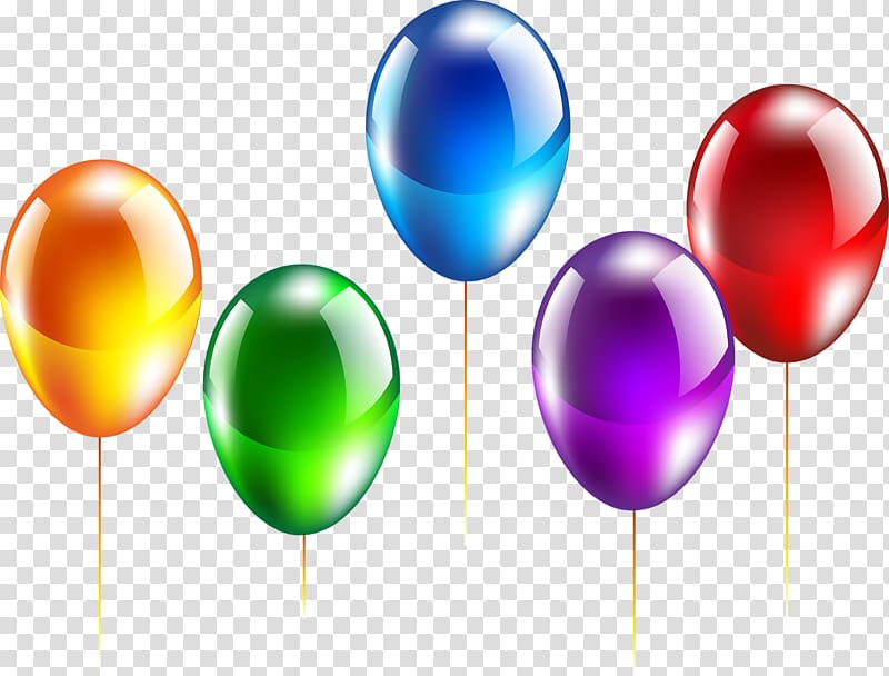 Birthday cake Happy Birthday to You Greeting card, Multicolored balloons transparent background PNG clipart