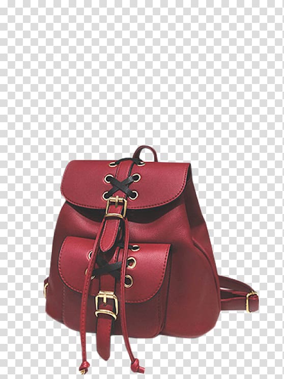 Backpack Bag Bicast leather Woman, woman red briefcase transparent background PNG clipart