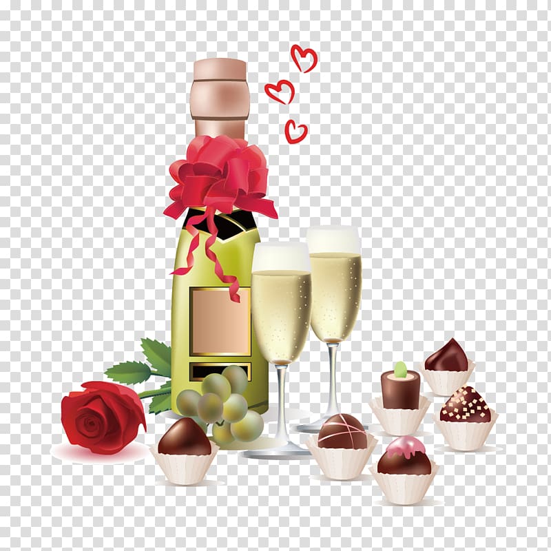Wine Champagne Rosxe9 Fast food , wine and chocolate transparent background PNG clipart