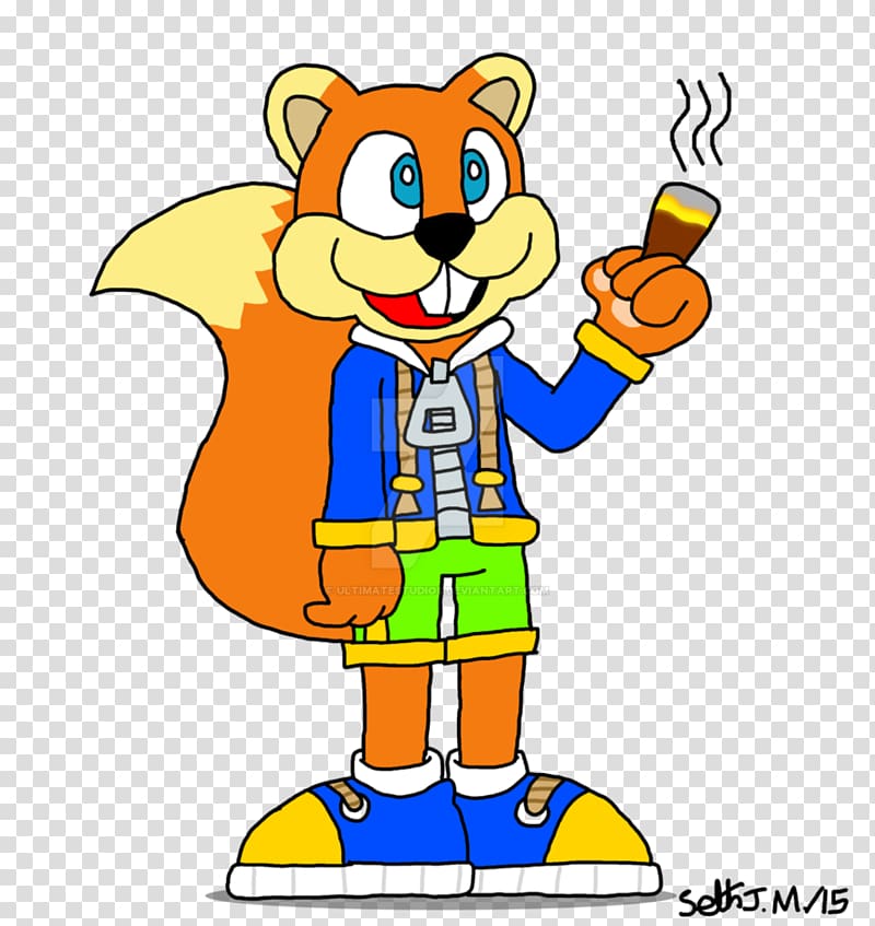 Conker\'s Bad Fur Day Conker: Live & Reloaded Conker the Squirrel Video game remake, squirrel transparent background PNG clipart