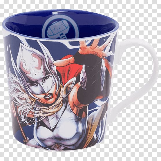 Coffee cup Thor Girl Mug Ceramic, Thor transparent background PNG clipart
