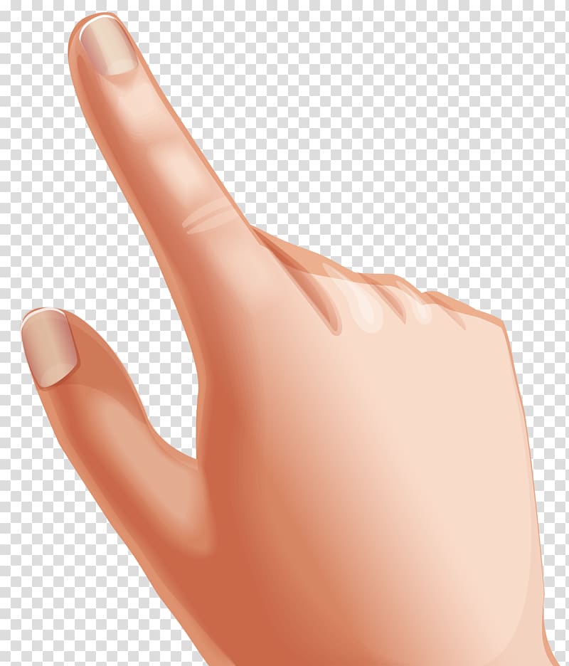 person's pointing finger, Finger Somatosensory system , Finger Touching transparent background PNG clipart
