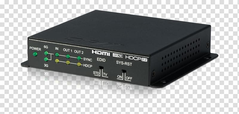 CYP QU-2-4K22 1 to 2 HDMI Distribution Amplifier 4K resolution CYP QU-12S 1-to-2 HDMI Splitter, QUÍMICA transparent background PNG clipart