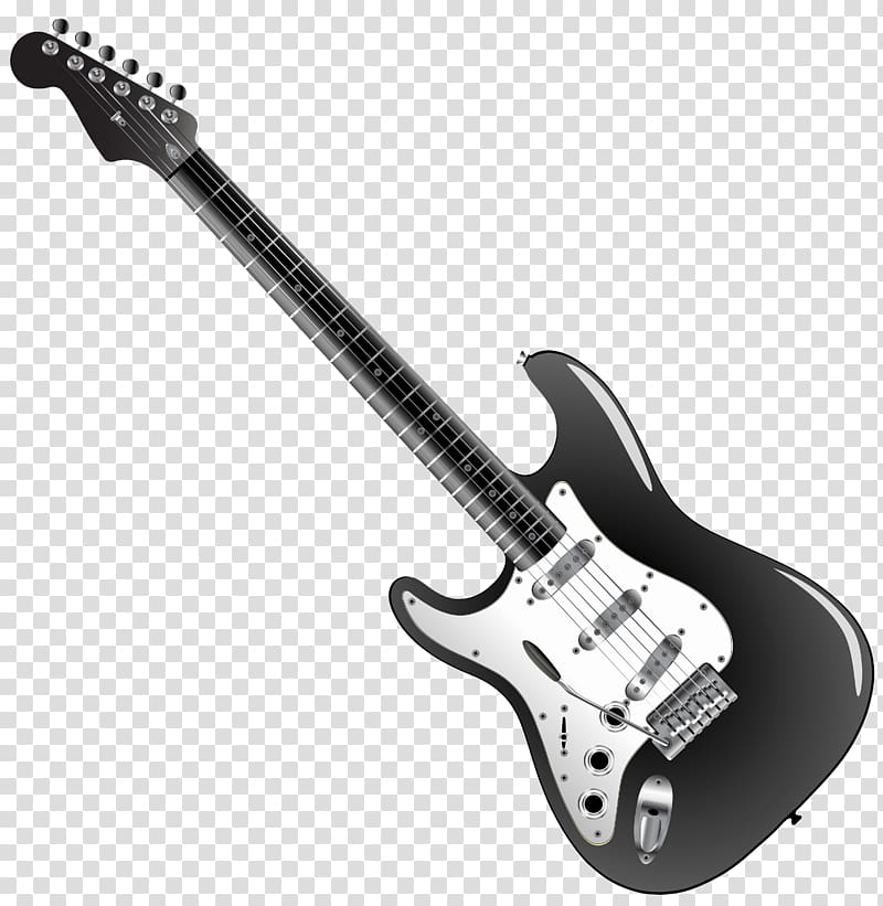 Electric guitar Bass guitar Fingerboard Musical Instruments, electric guitar transparent background PNG clipart