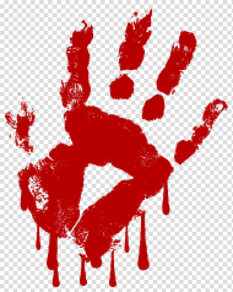 Hand Blood Printing Fingerprint, hand transparent background PNG clipart