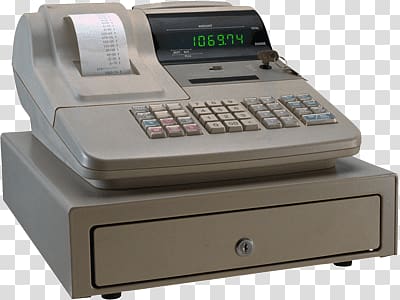 gray cash register illustration, Simple Cash Register transparent background PNG clipart