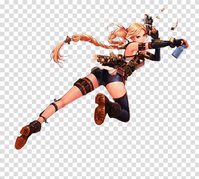 Dungeon Fighter Online Elsword Freyja Female YouTube, Female warrior hand painted transparent background PNG clipart