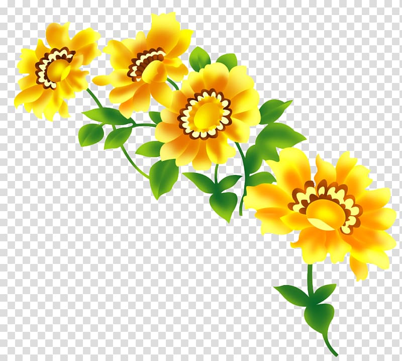 Morning Happiness Greeting Smile Hope, Painted sunflowers transparent background PNG clipart