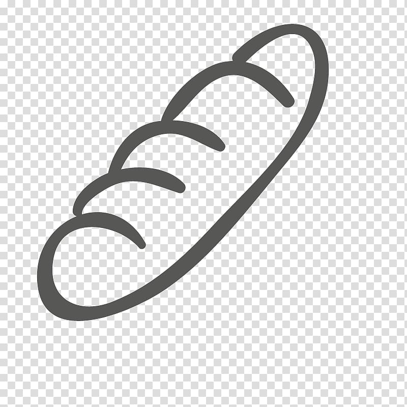 Baguette Hot dog Bread Food Icon, Gray bread transparent background PNG clipart