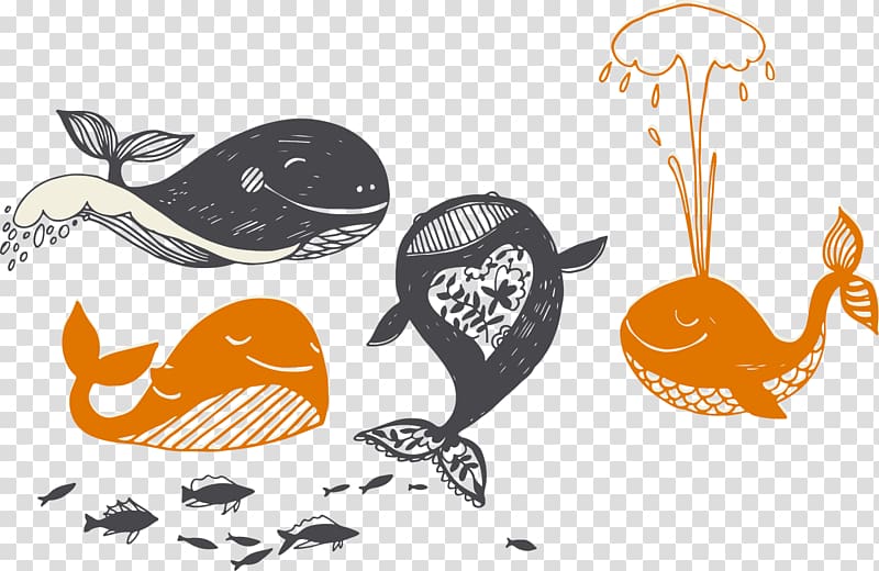 Drawing Art Illustration, whale transparent background PNG clipart