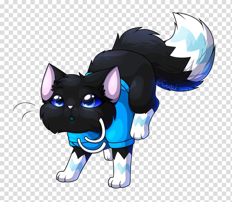 Black cat Kitten Whiskers Horse, Chibi Drawing YouTube Superman transparent background PNG clipart