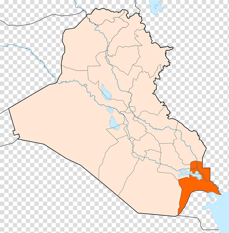 Basra Dhi Qar Governorate Map Governorates of Iraq Muhafazah, iraq transparent background PNG clipart