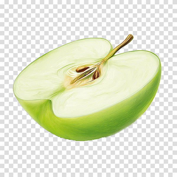 Apple Watercolor painting Food Illustration, Green Apple transparent background PNG clipart