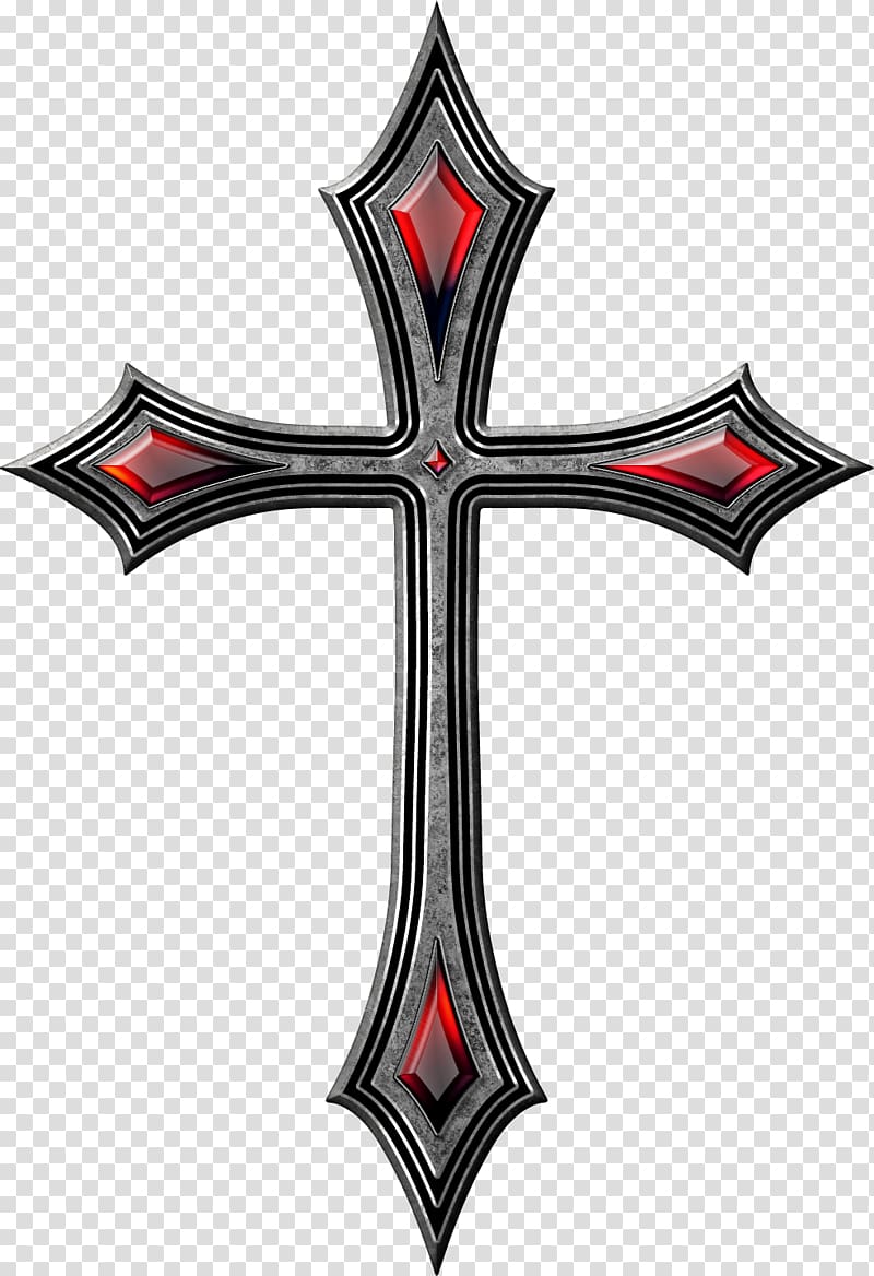 red and black cross illustration, Celtic cross Gothic fashion , Gothic Pic transparent background PNG clipart