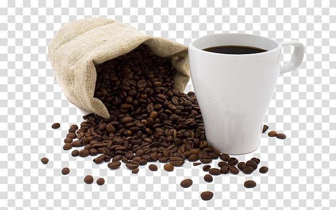 Coffee Espresso Tea Soft drink Smoothie, Coffee beans and coffee cup transparent background PNG clipart